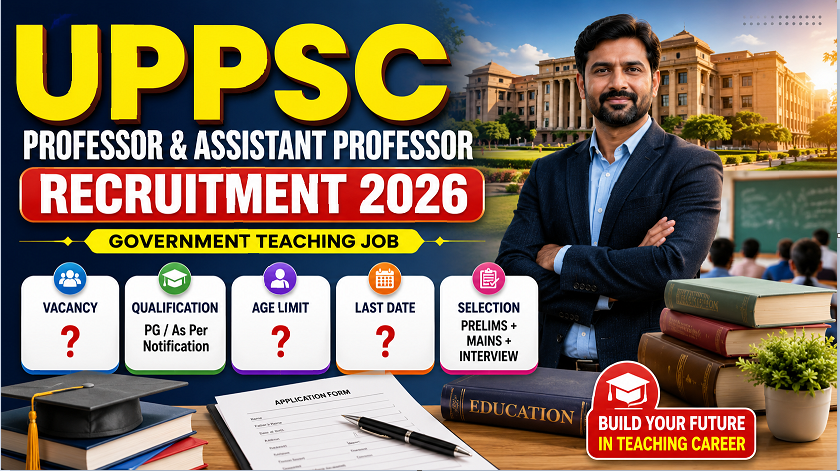 UPPSC Professor & Assistant Professor Apply Online Form 2026