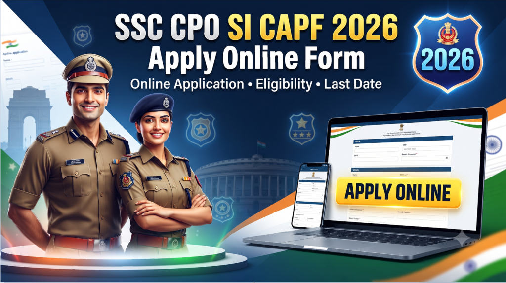SSC CPO SI CAPF Apply Online Form 2026