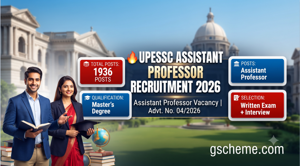 UPESSC Assistant Professor Apply Online Form 2026