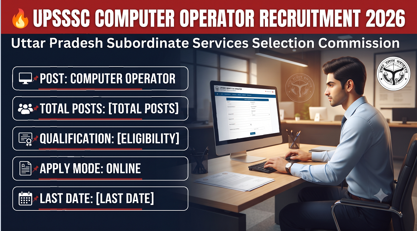 UPSSSC Computer Operator Apply Online Form 2026